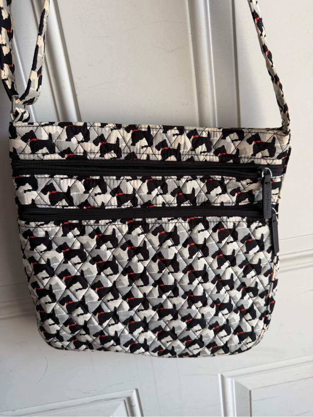 Vera Bradley Quilted Crossbody Bag in Scottie Dog Pattern
